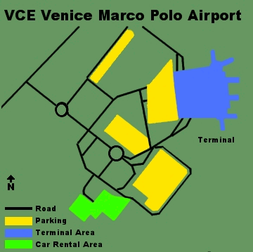 Aeropuerto Marco Polo Venecia Mapa