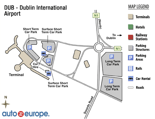 Mapa del aeropuerto de Dublin