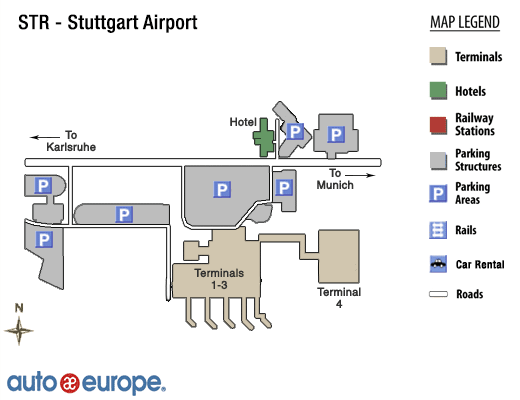 Mapa del aeropuerto de Stuttgart