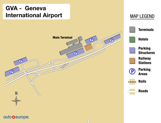 Mapa del Aeropuerto de Ginebra