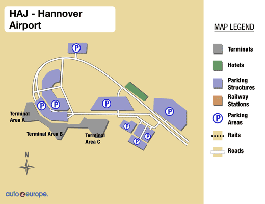 Mapa del Aeropuerto de Hannover