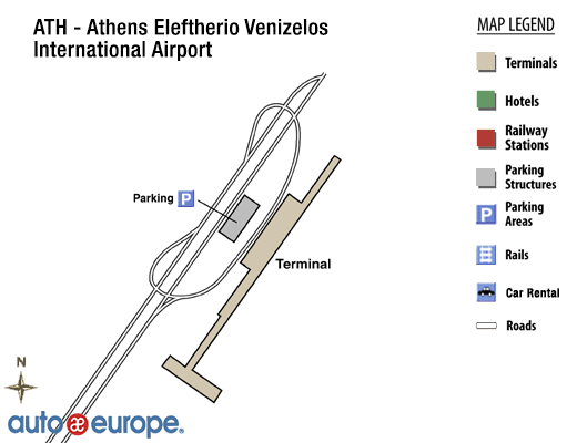 Mapa del aeropuerto de Atenas
